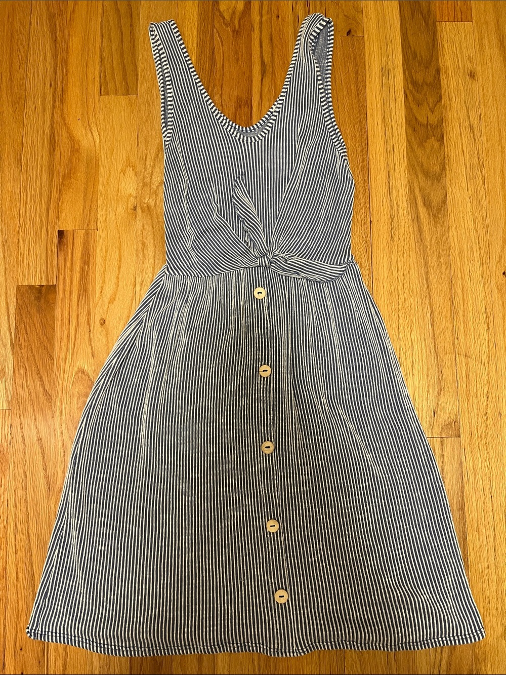 Caution To The Wind Blue & White Striped Mini Dress